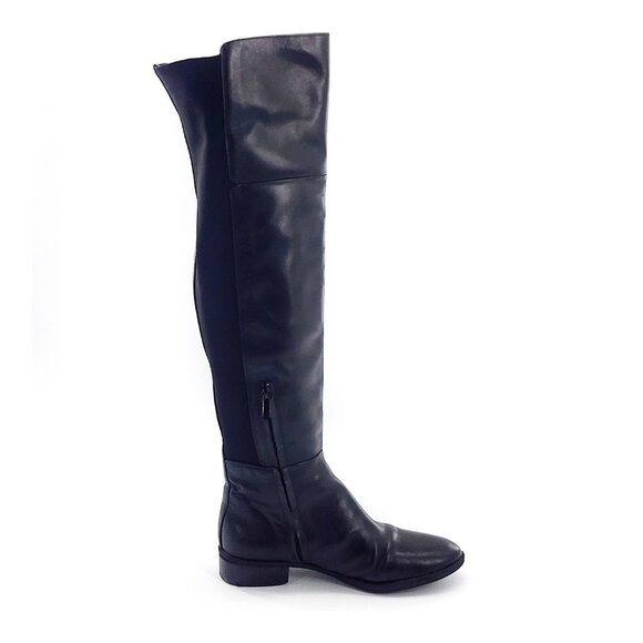 SAM EDELMAN Pam Leather Over the Knee Boots Black - Picture 6 of 10